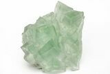 Green Cubic Fluorite Crystals with Phantoms - China #216288-1